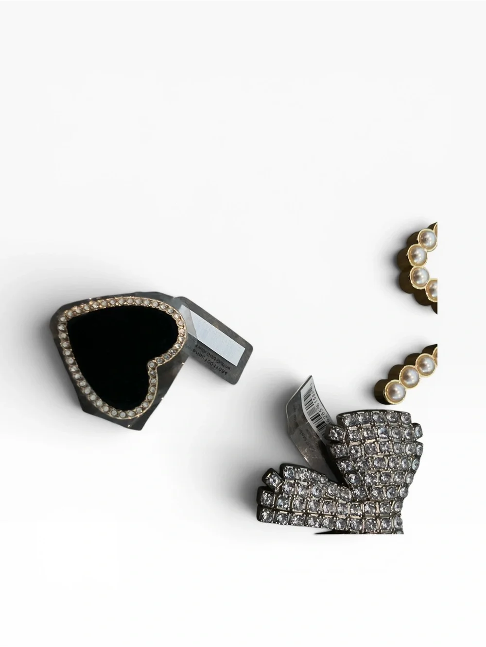 Crocs Gold & Pearl Heart Jibbitz Charm Pack - Women Accessories